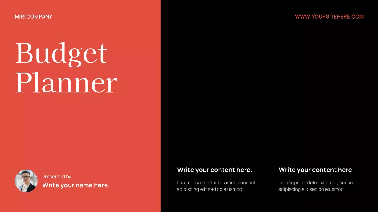 Red Modern Budget Planner Presentation