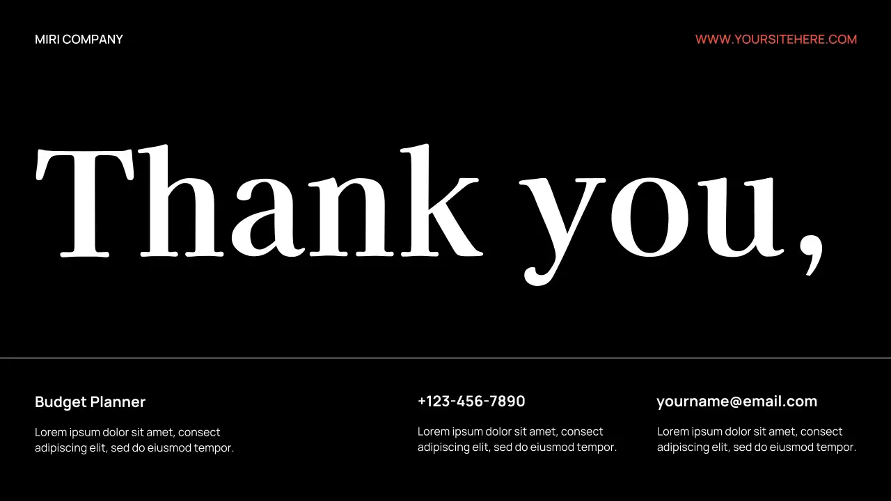 Red Modern Budget Planner Presentation