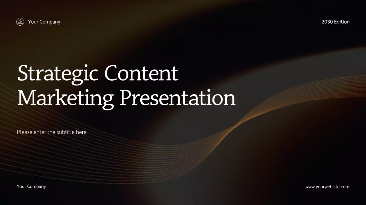 Black Modern Content Marketing Strategy Presentation