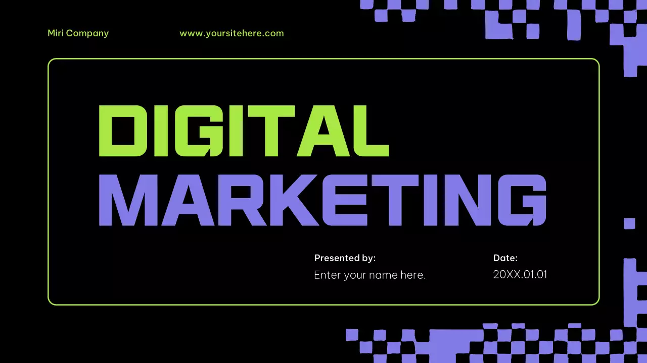 Black Vibrant Digital Marketing Pitch Presentation