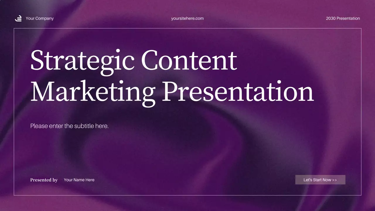 Purple Modern Content Marketing Strategy Presentation