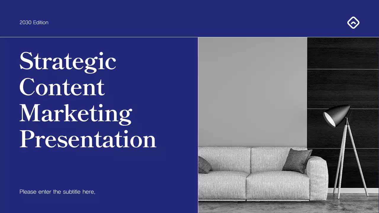 Blue Modern Content Marketing Strategy Presentation