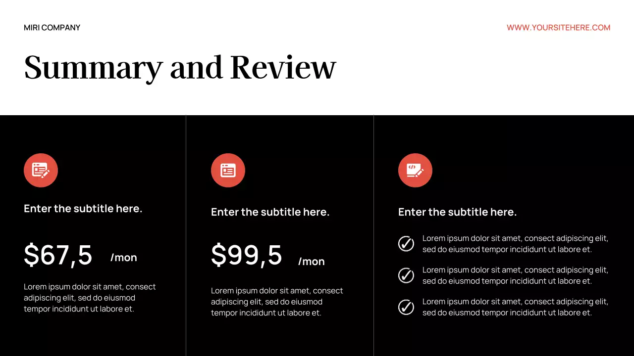 Red Modern Budget Planner Presentation
