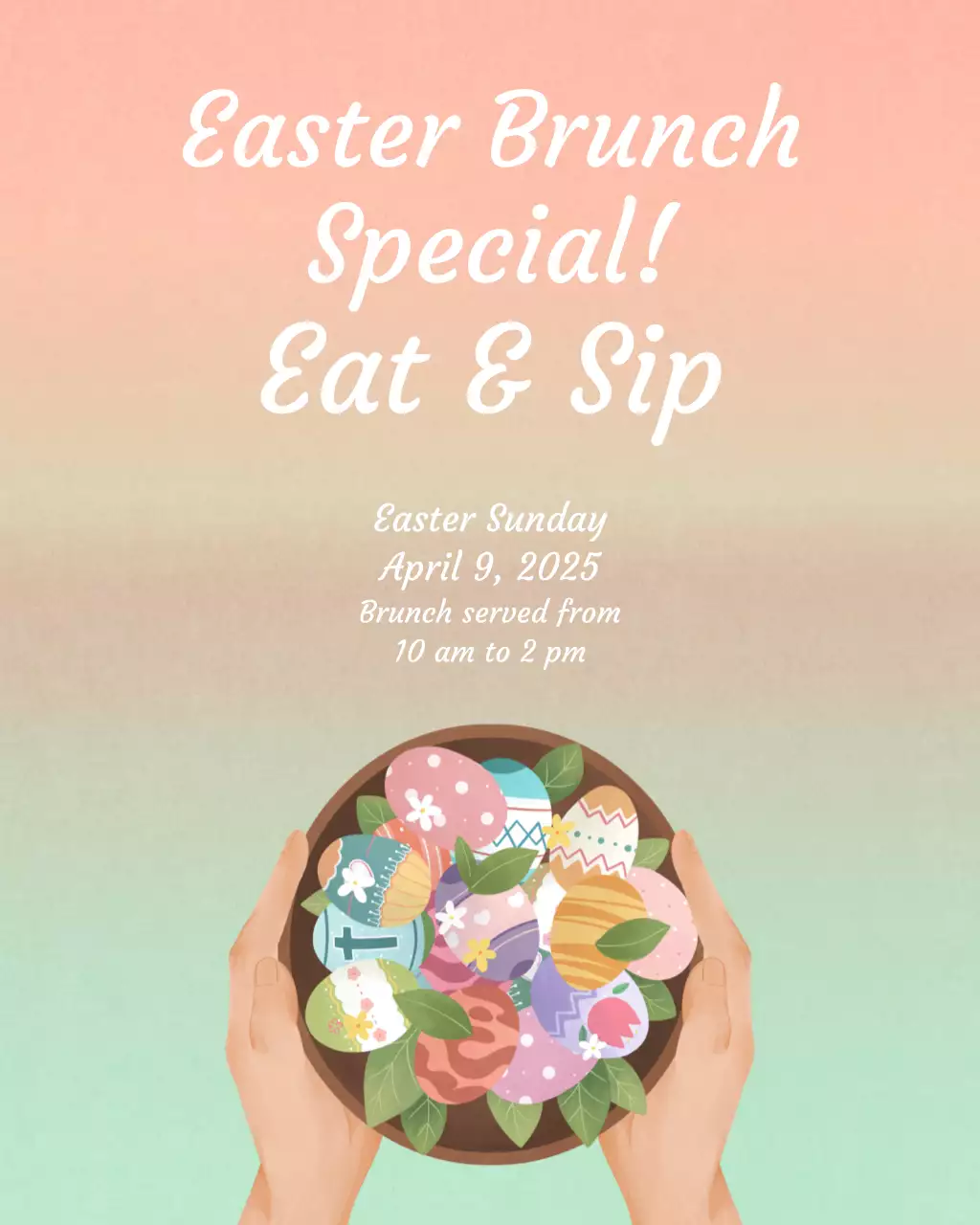 Brown Modern Brunch Announcement Instagram Post