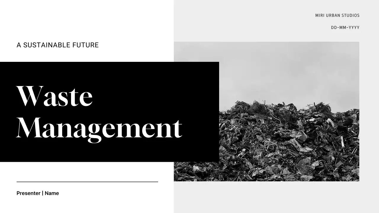 Grey Minimal Waste Management Presentation