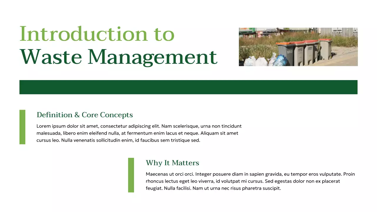 Presentasi Pengelolaan Sampah Modern yang Hijau