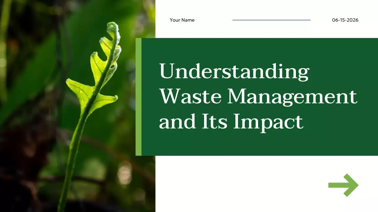 Green Modern Waste Management Presentation