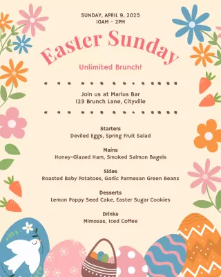 Easter Sunday Brunch Invitation Instagram Post