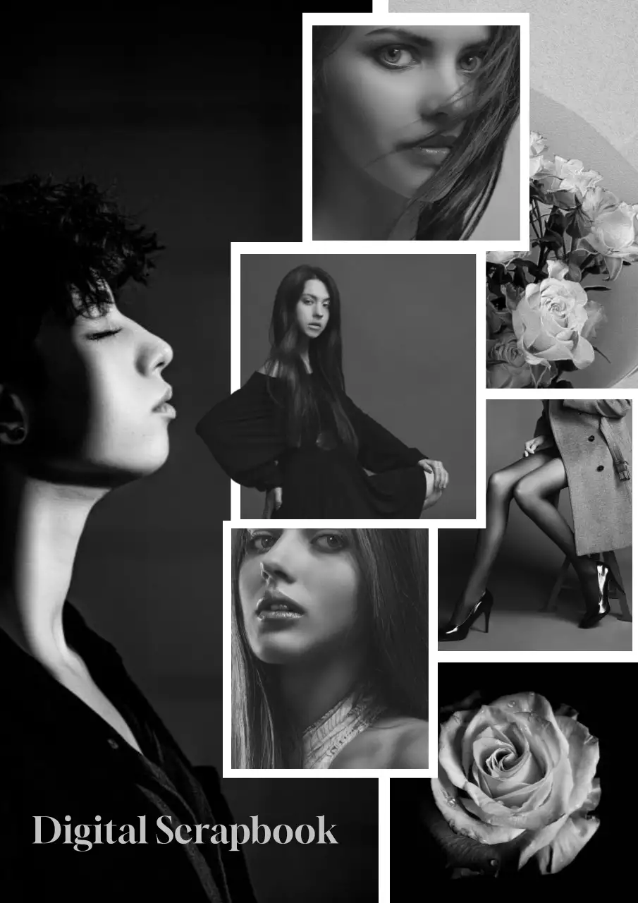 Black Elegant Fashion Photo Album Poster