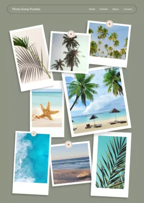 Sage Tropical Photo Album Poster