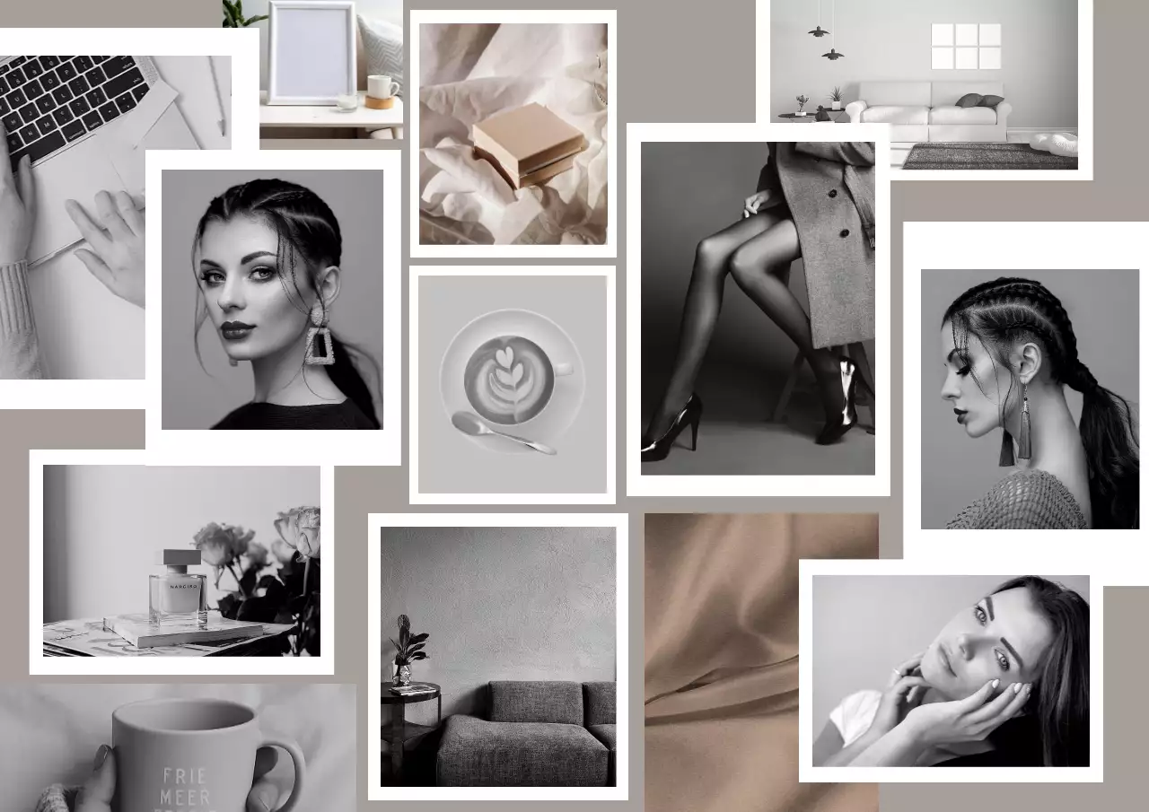 Grey Elegant Lifestyle Photo Collection Poster