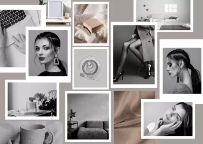 Grey Elegant Lifestyle Photo Collection Poster