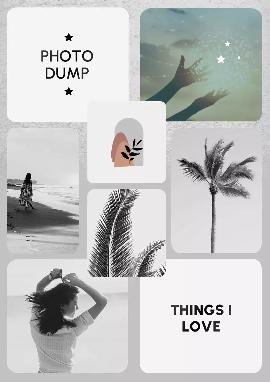 Grey Aesthetic Photo Diary Poster