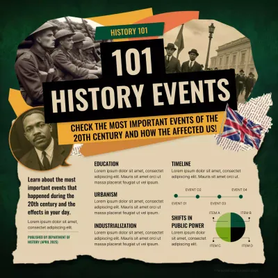 Green Vintage History Guide Social Media Post