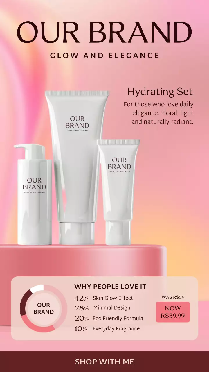 Pink Elegant Skincare Promotion Instagram Story