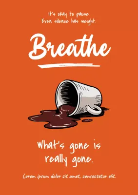 Orange Minimal Mindfulness Poster