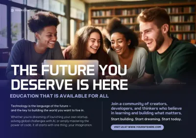 Blue Modern Education School Event Promotion Poster