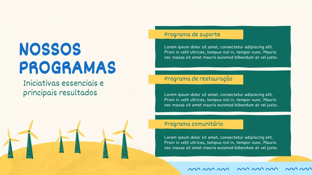 Apresentação Verde Mínima Sem Fins Lucrativos