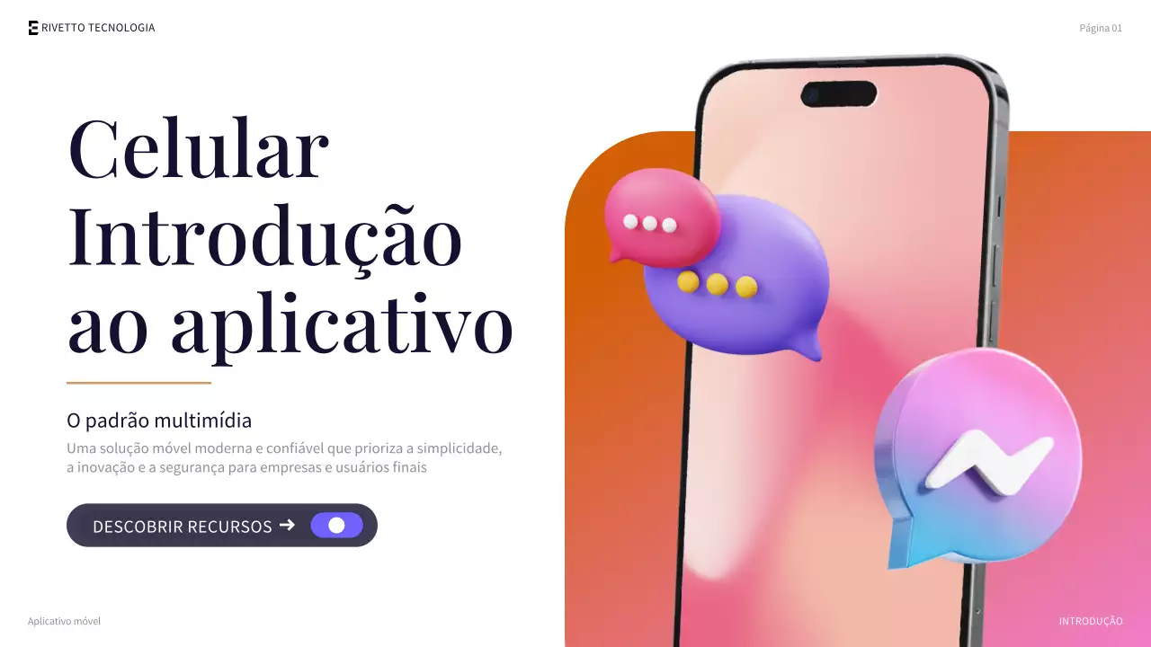 Apresentação promocional do smartphone Orange Modern