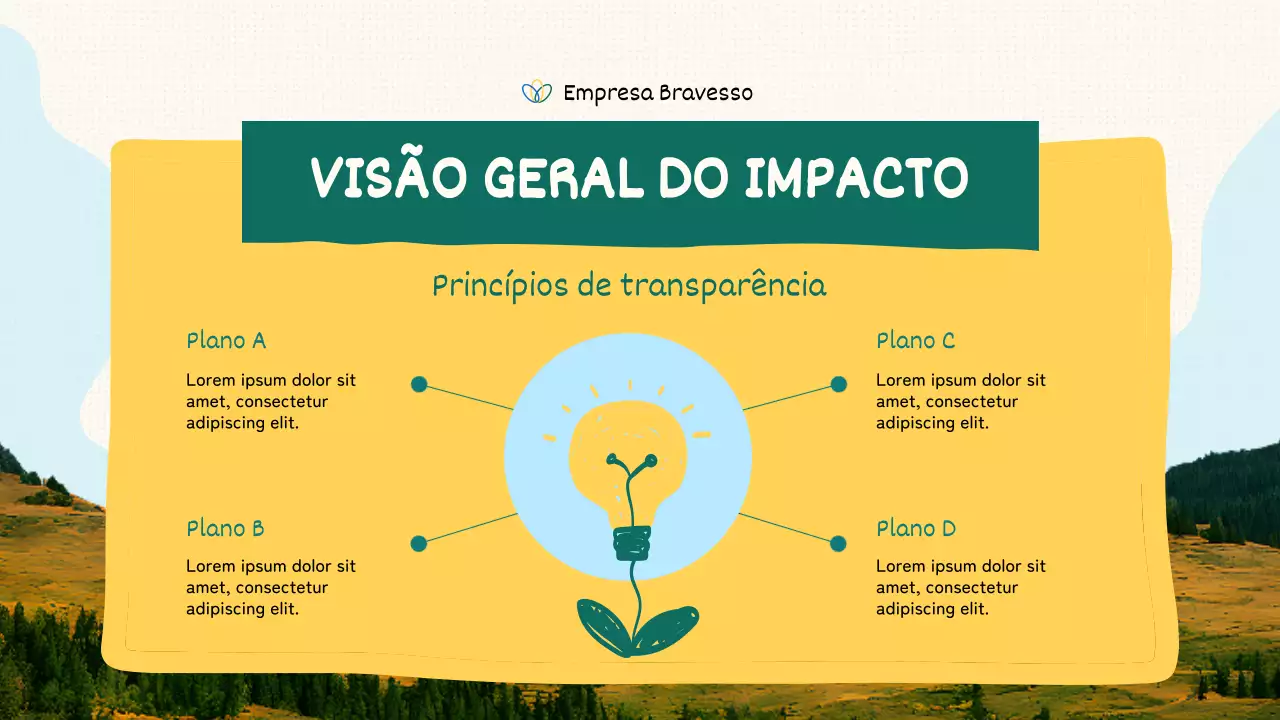 Apresentação Verde Mínima Sem Fins Lucrativos