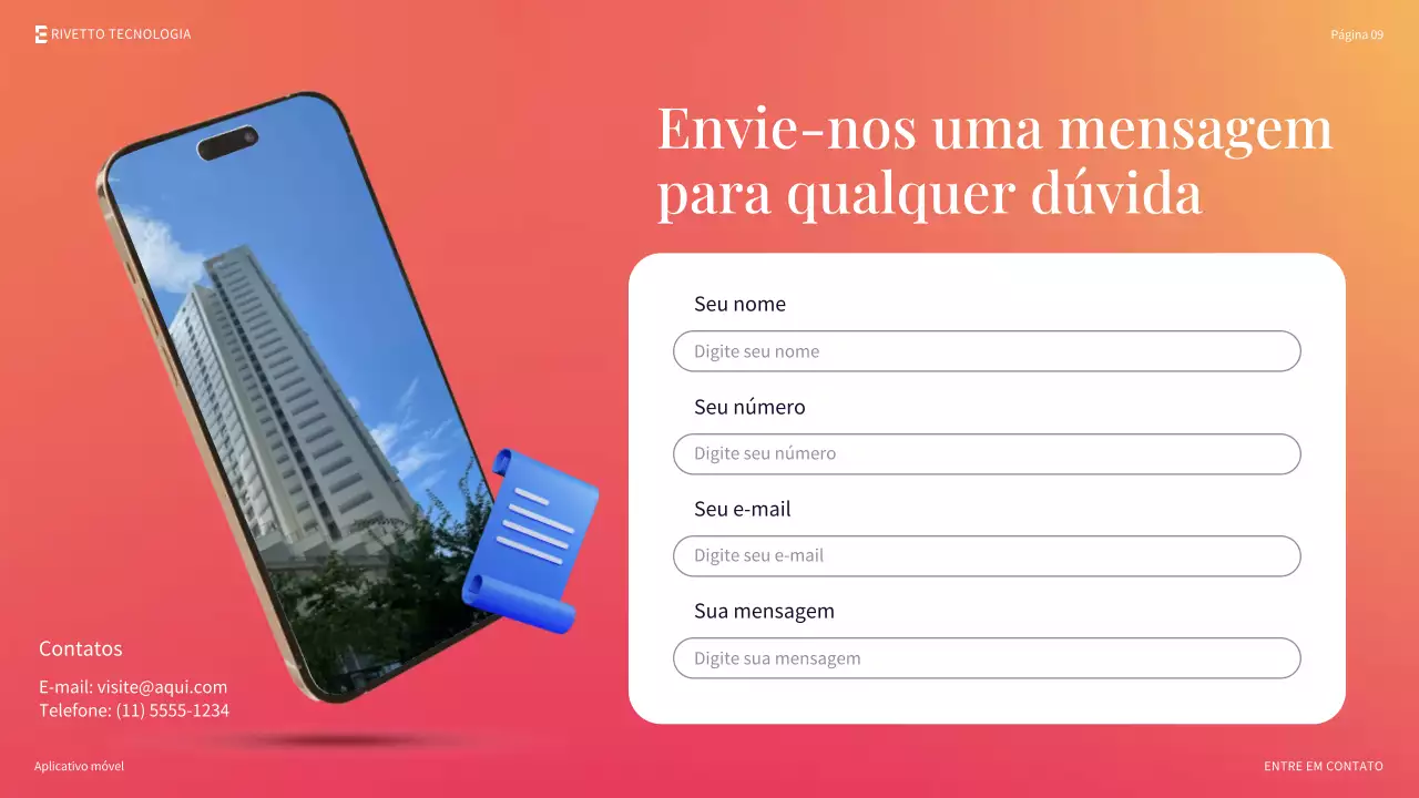 Apresentação promocional do smartphone Orange Modern