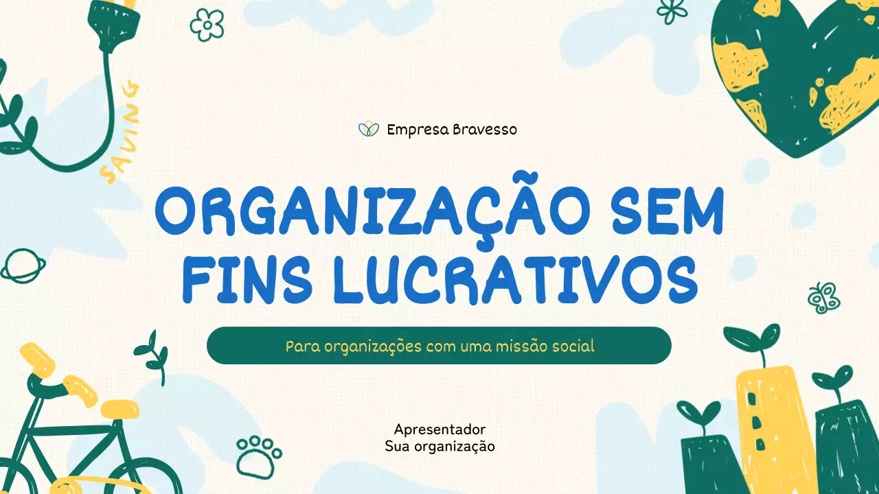 Apresentação Verde Mínima Sem Fins Lucrativos