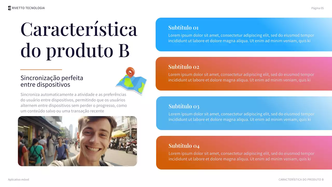 Apresentação promocional do smartphone Orange Modern