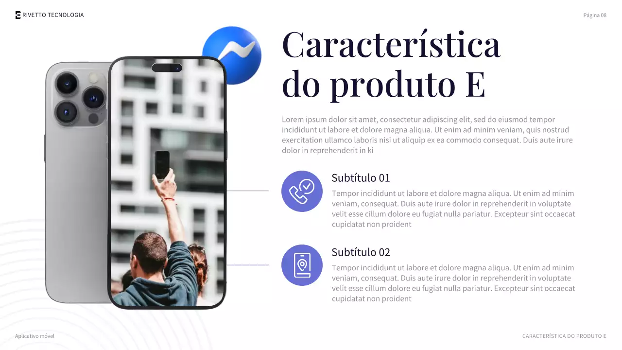 Apresentação promocional do smartphone Orange Modern