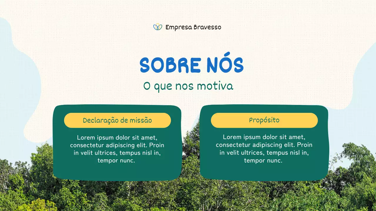Apresentação Verde Mínima Sem Fins Lucrativos