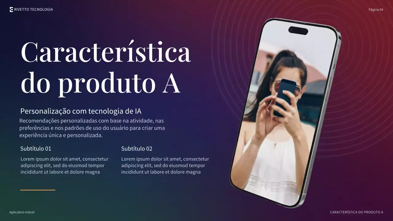 Apresentação promocional do smartphone Orange Modern