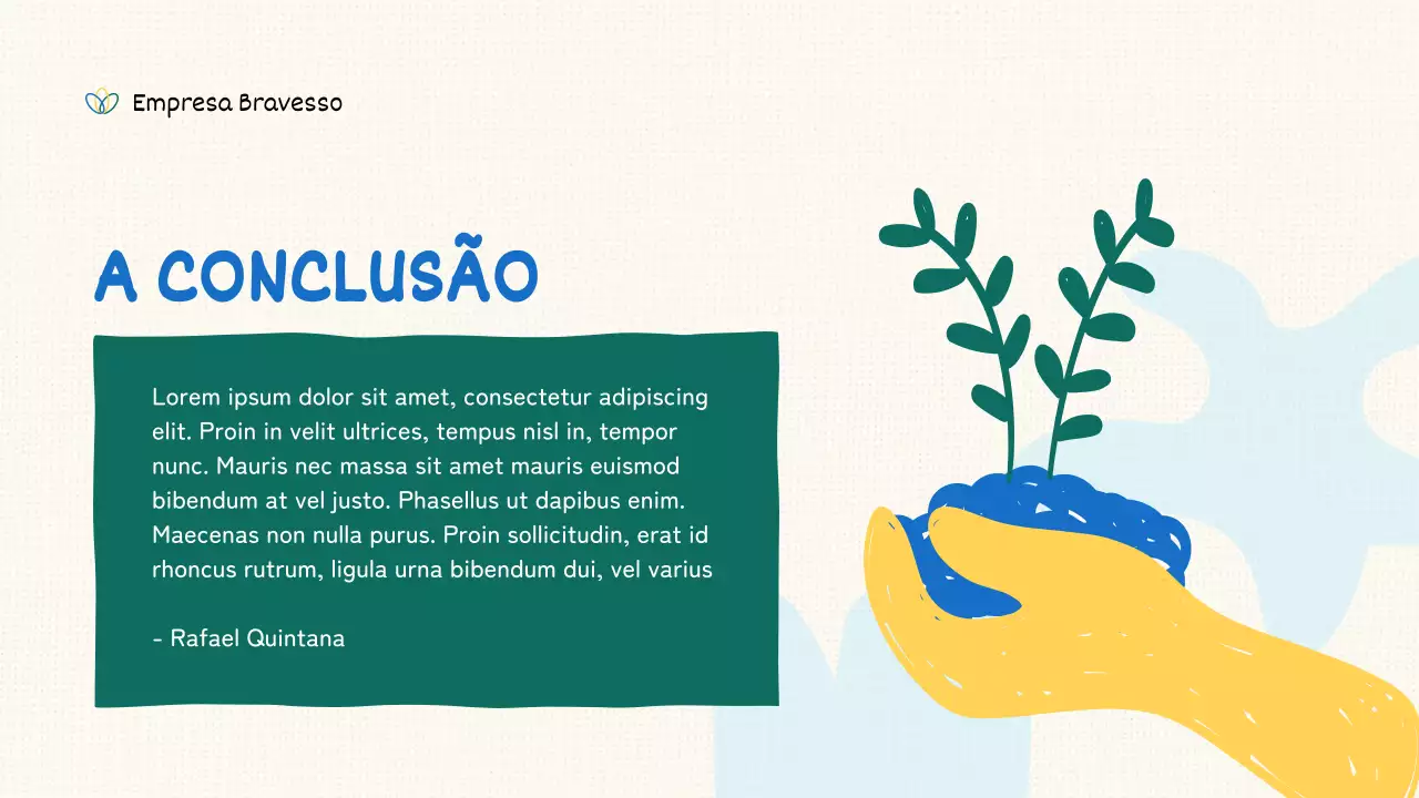 Apresentação Verde Mínima Sem Fins Lucrativos