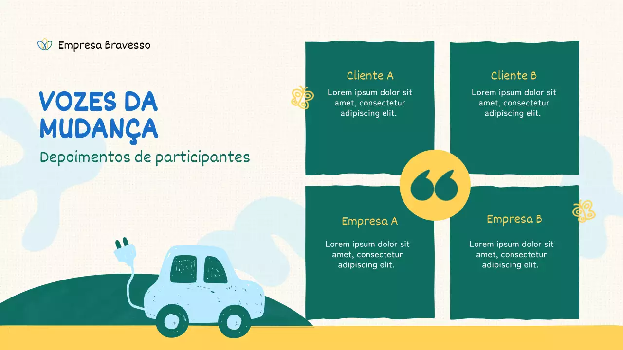 Apresentação Verde Mínima Sem Fins Lucrativos