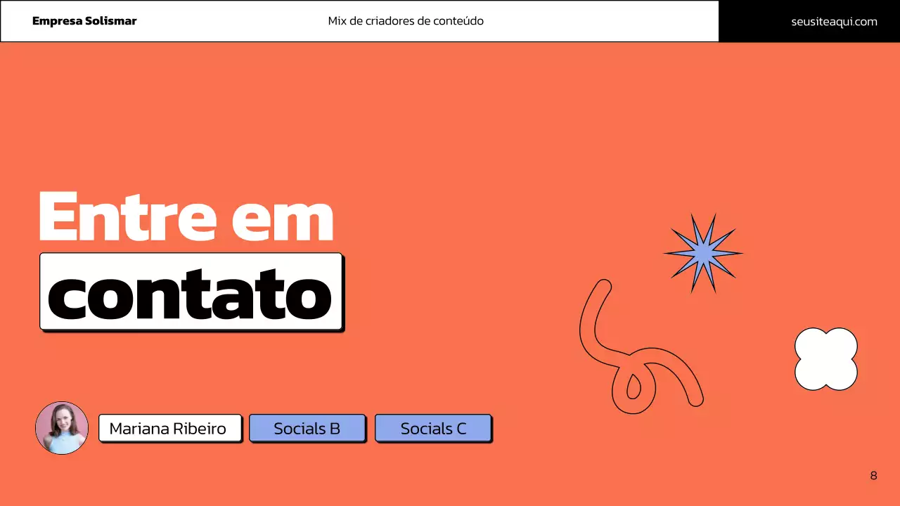 Apresentação de anúncio de promoção de conteúdo moderno azul