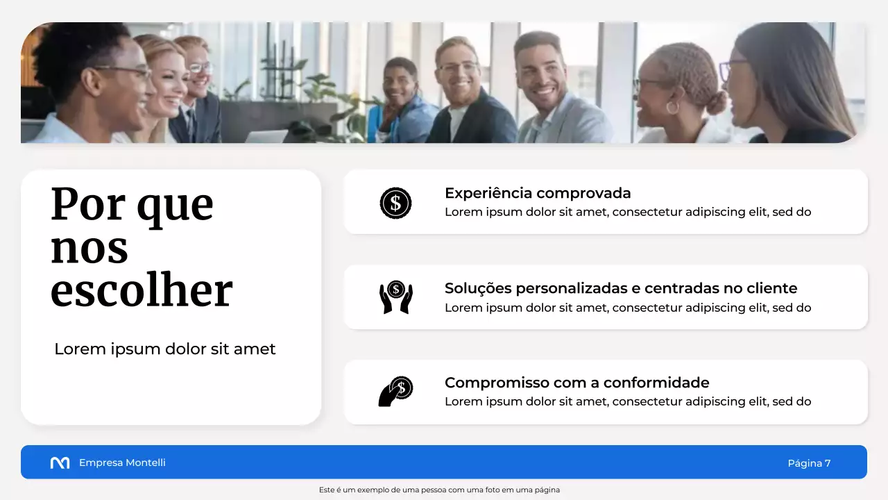 Apresentação Blue Modern Finance