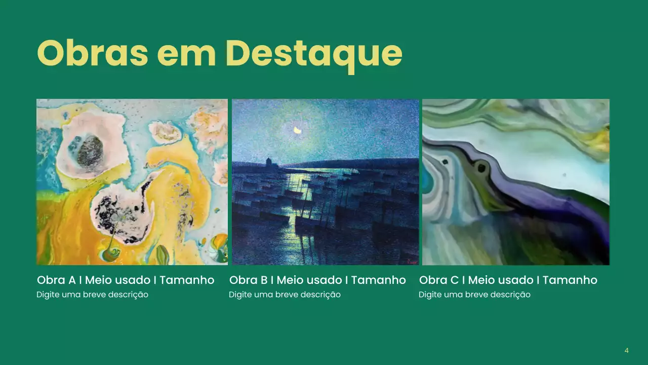 Apresentação do Guia de Portfólio de Arte Moderna Verde