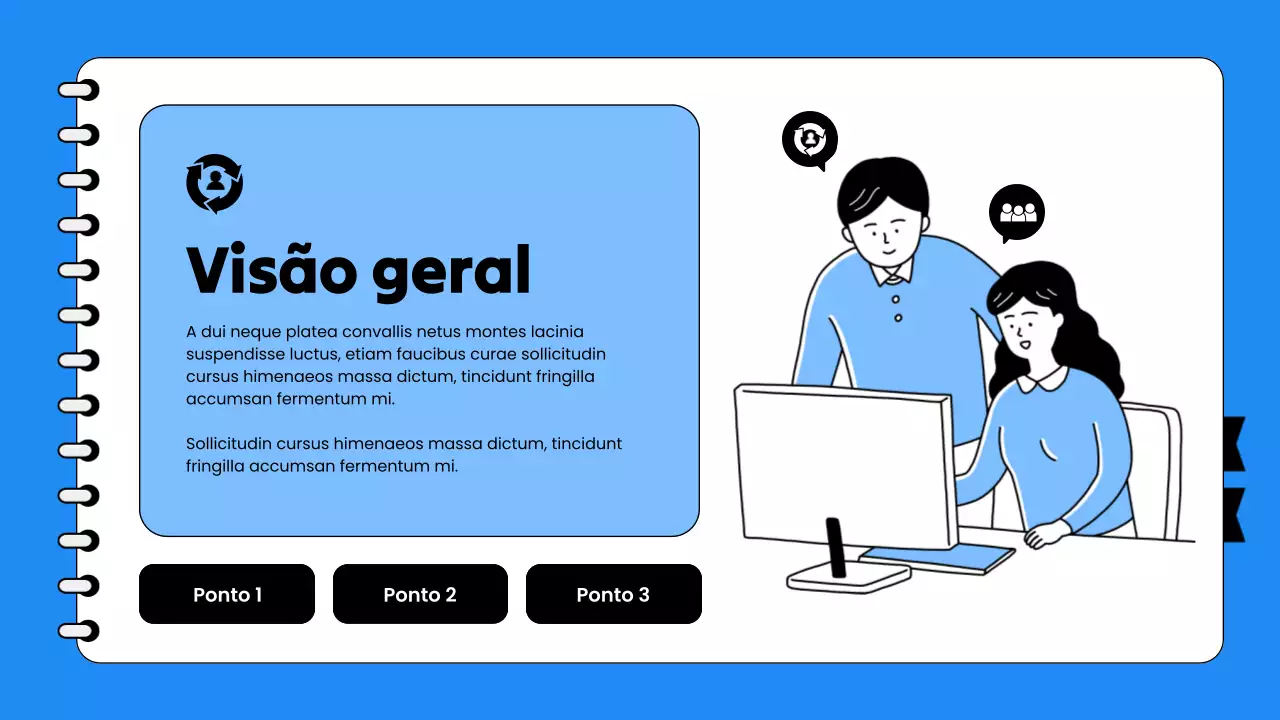 Apresentação de Vendas Moderna Azul