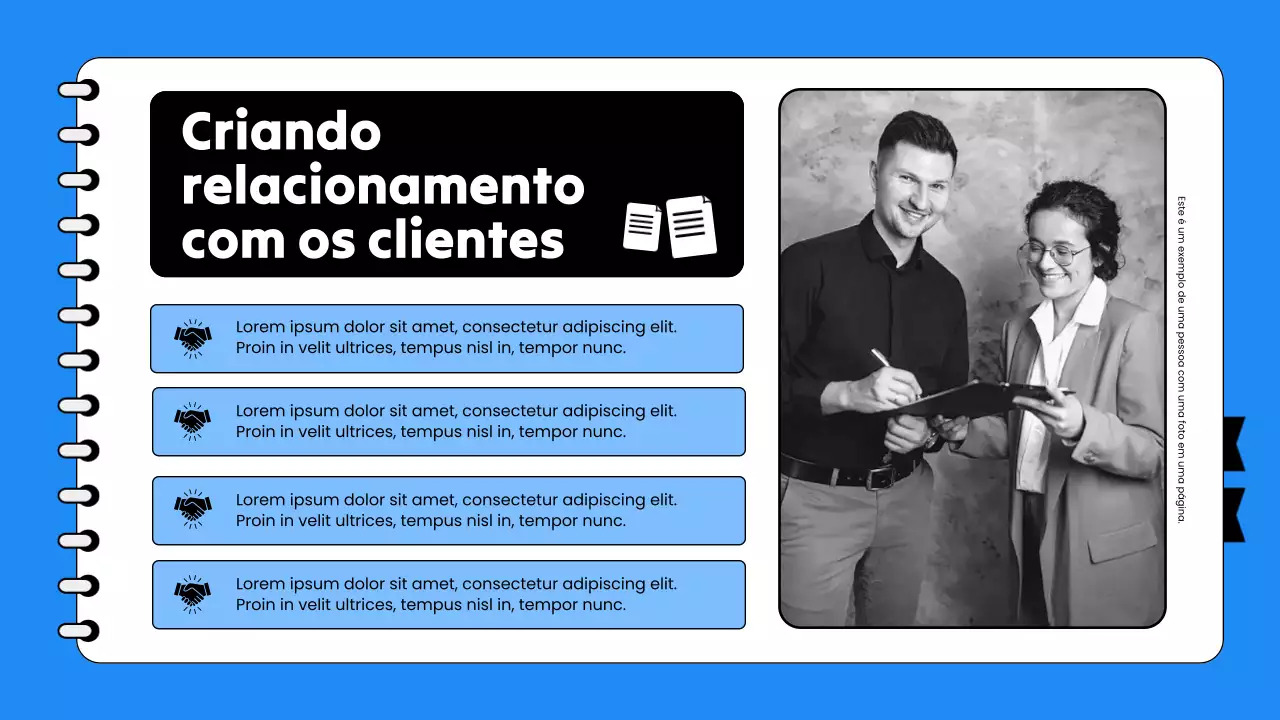 Apresentação de Vendas Moderna Azul