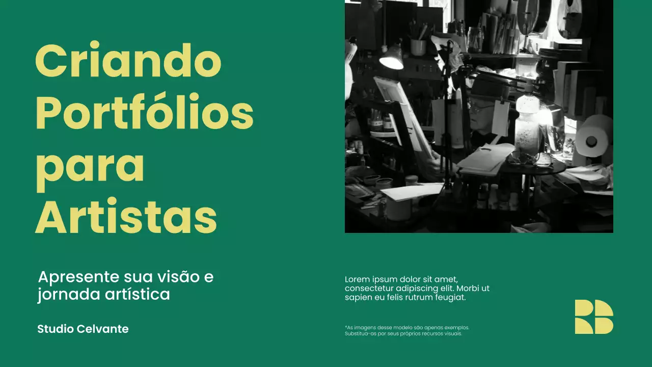 Apresentação do Guia de Portfólio de Arte Moderna Verde