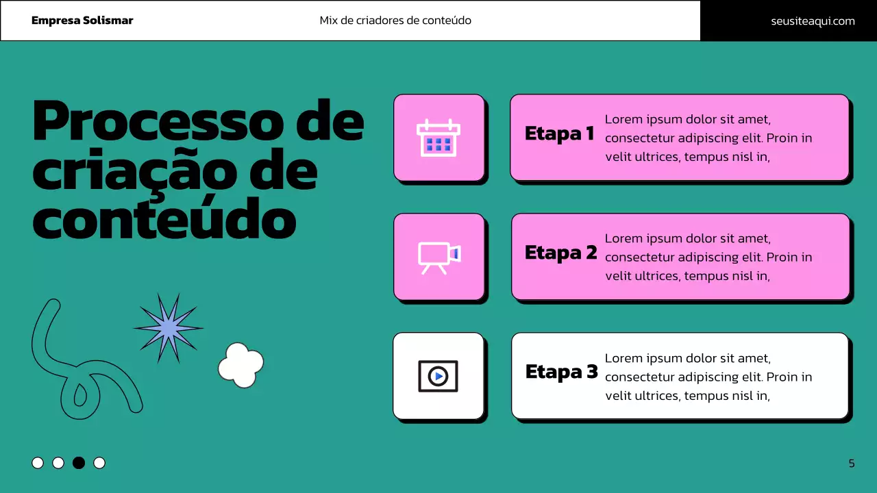 Apresentação de anúncio de promoção de conteúdo moderno azul