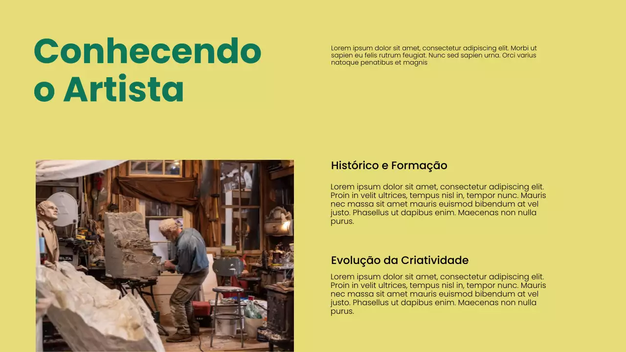 Apresentação do Guia de Portfólio de Arte Moderna Verde