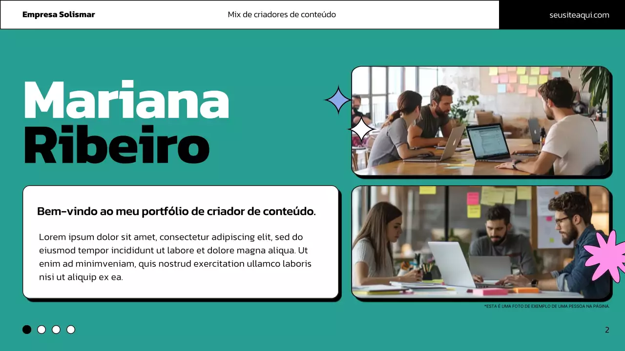 Apresentação de anúncio de promoção de conteúdo moderno azul