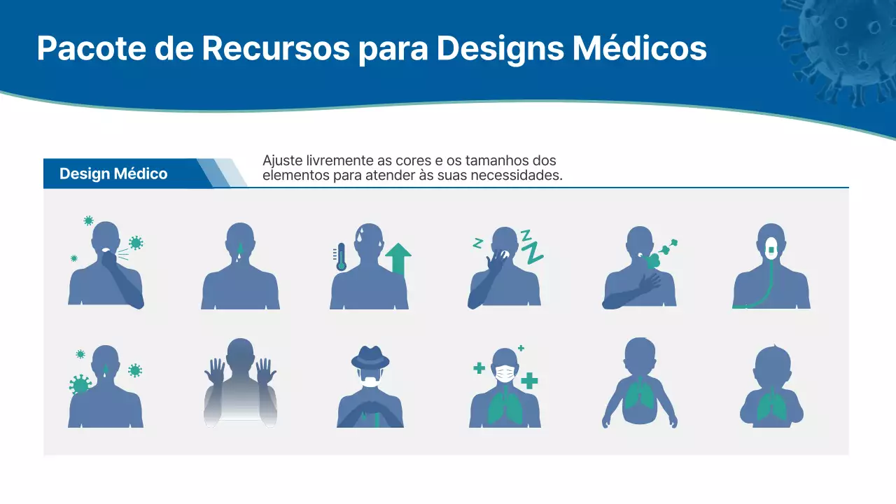 Apresentação da palestra sobre respiração profissional azul