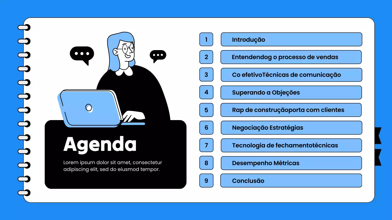 Apresentação de Vendas Moderna Azul