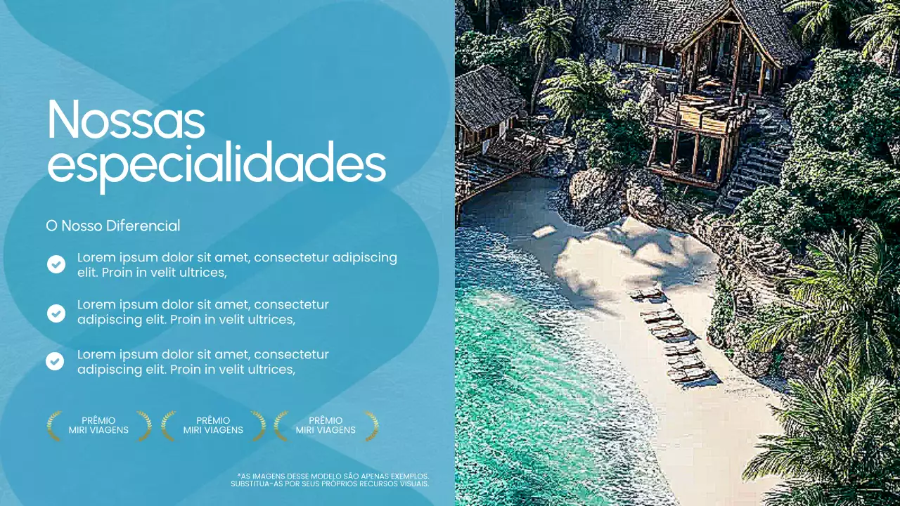 Apresentação de promoção de viagens Blue Modern