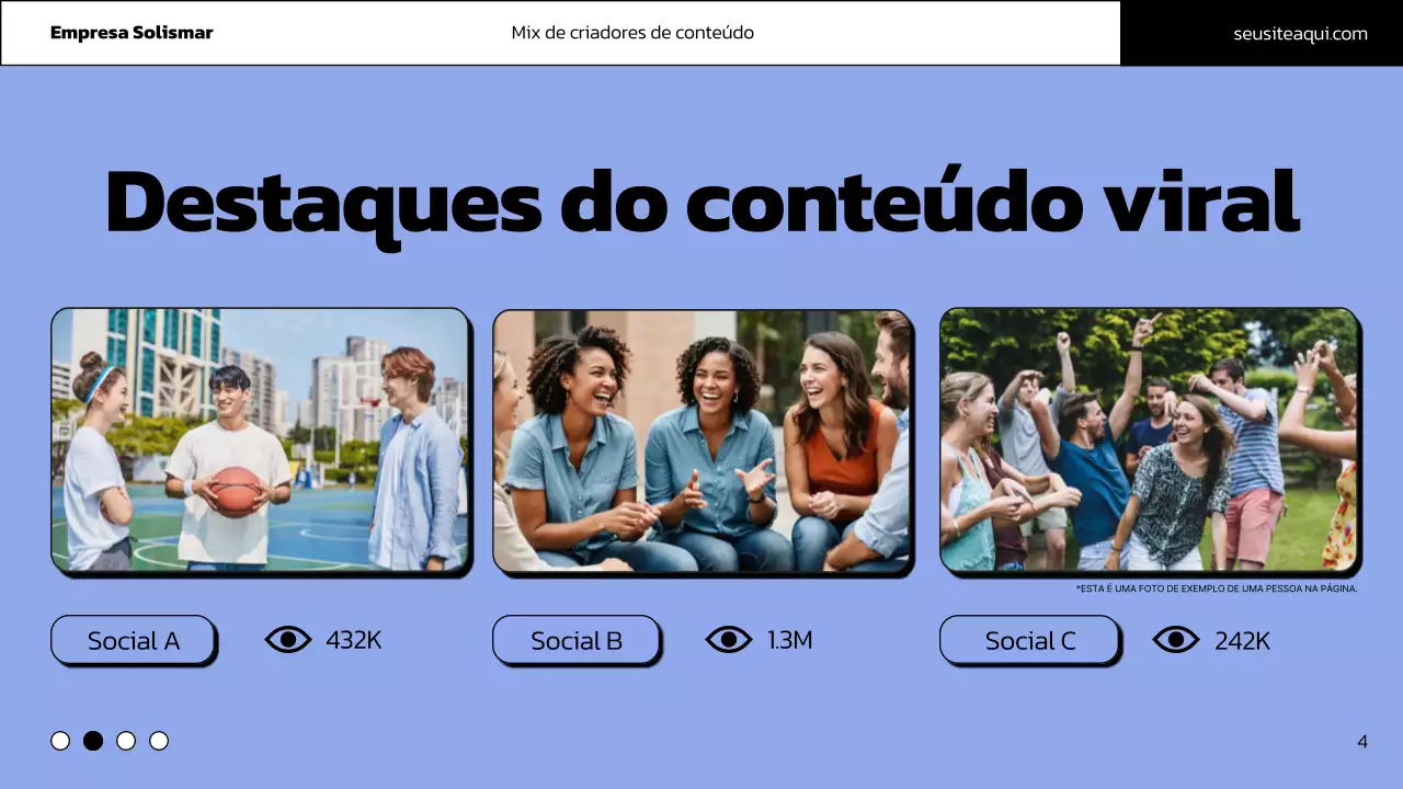 Apresentação de anúncio de promoção de conteúdo moderno azul