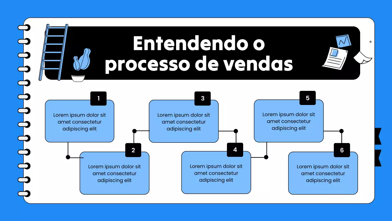 Apresentação de Vendas Moderna Azul