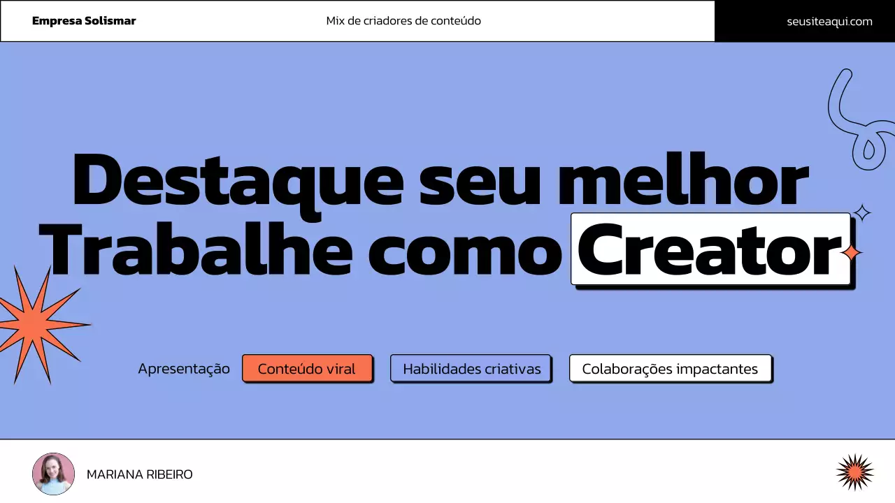 Apresentação de anúncio de promoção de conteúdo moderno azul