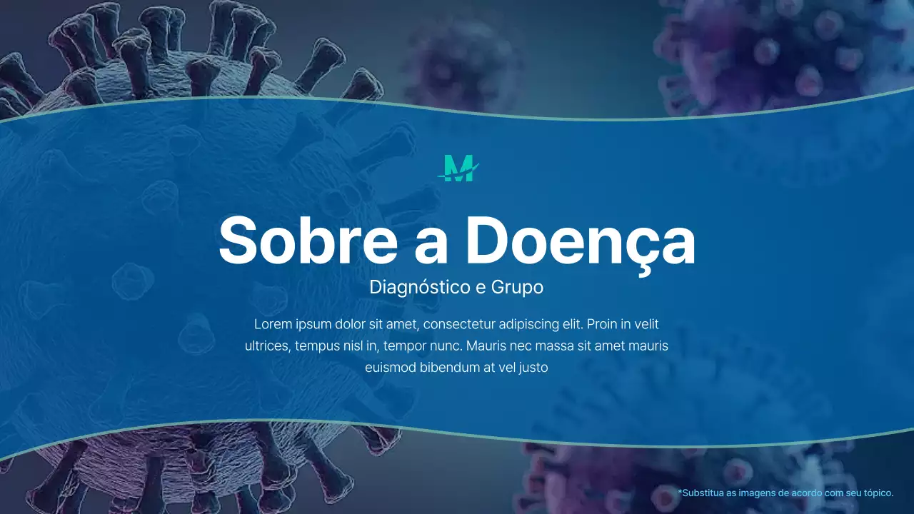 Apresentação da palestra sobre respiração profissional azul