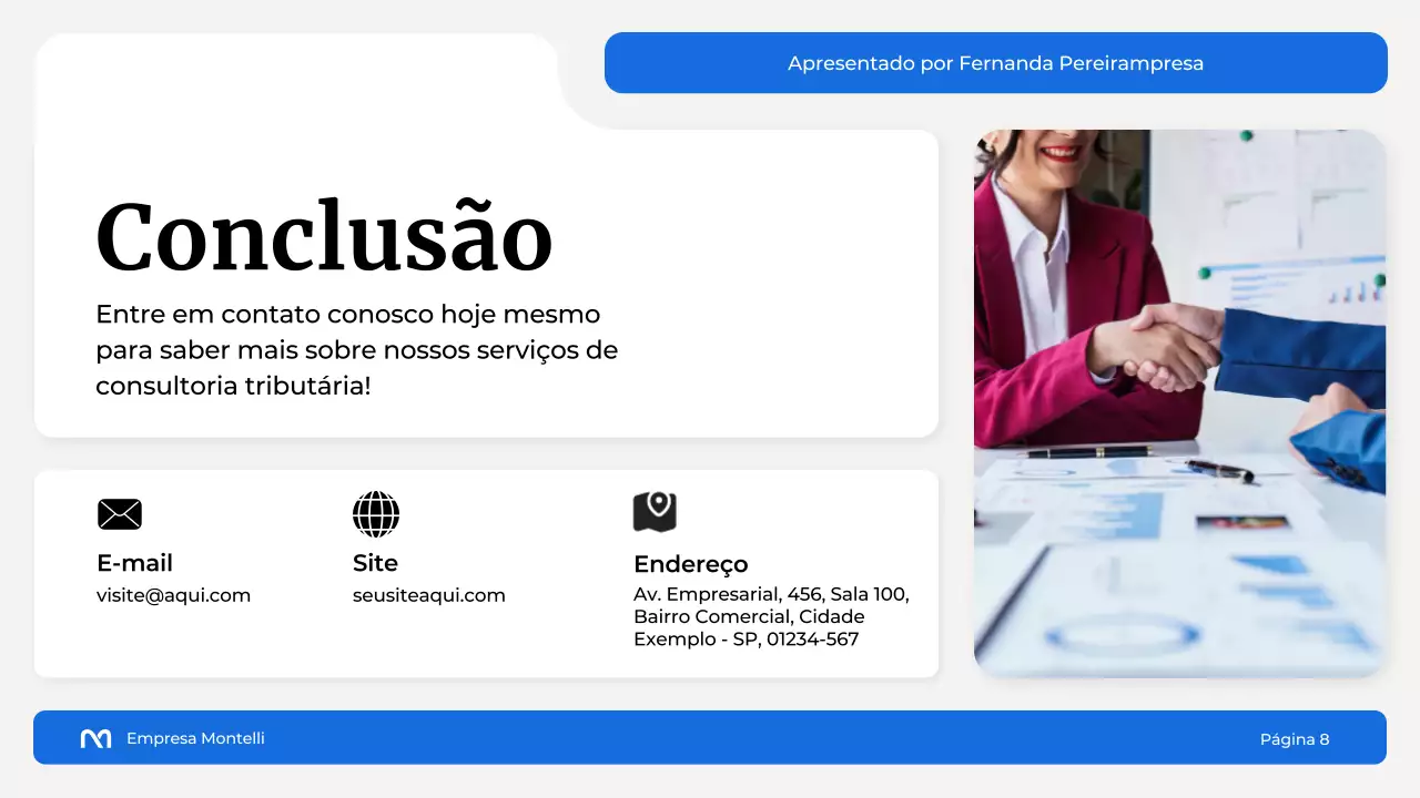 Apresentação Blue Modern Finance