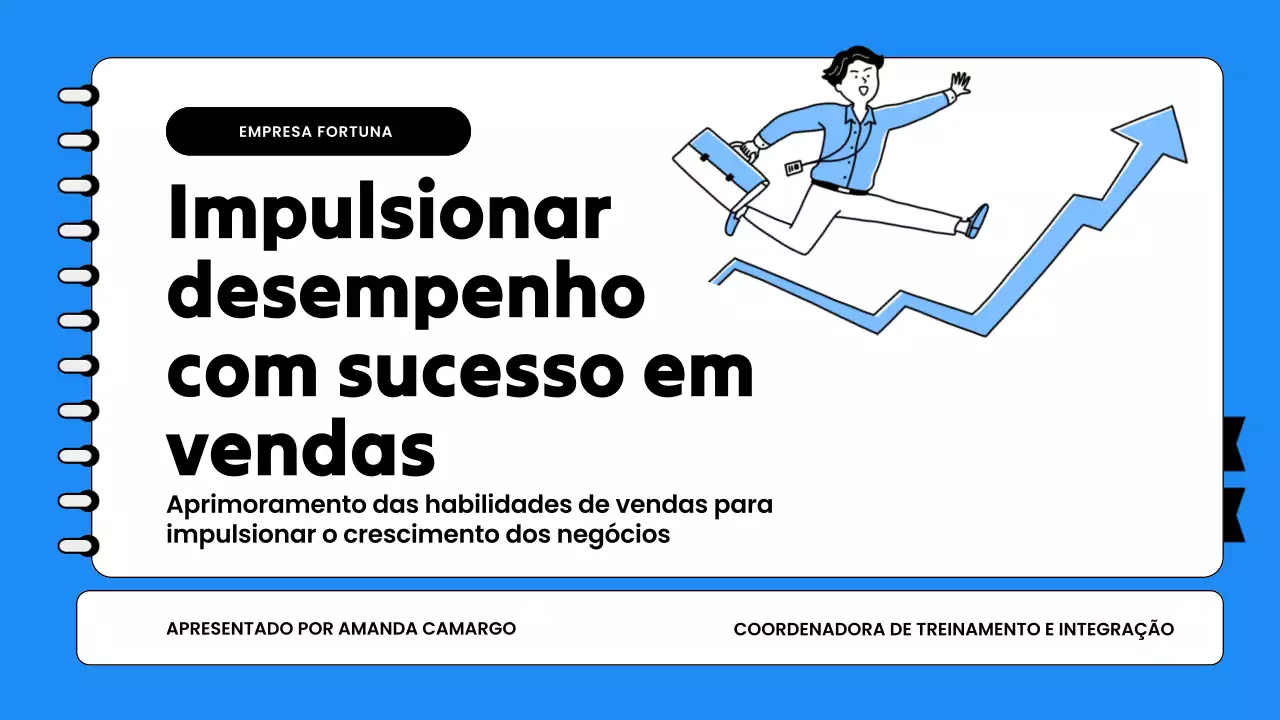 Apresentação de Vendas Moderna Azul